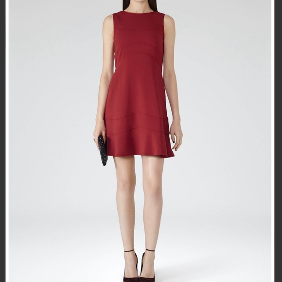Reiss Dresses & Skirts - Reiss Sara Crimson Fit & Flare Size size 10